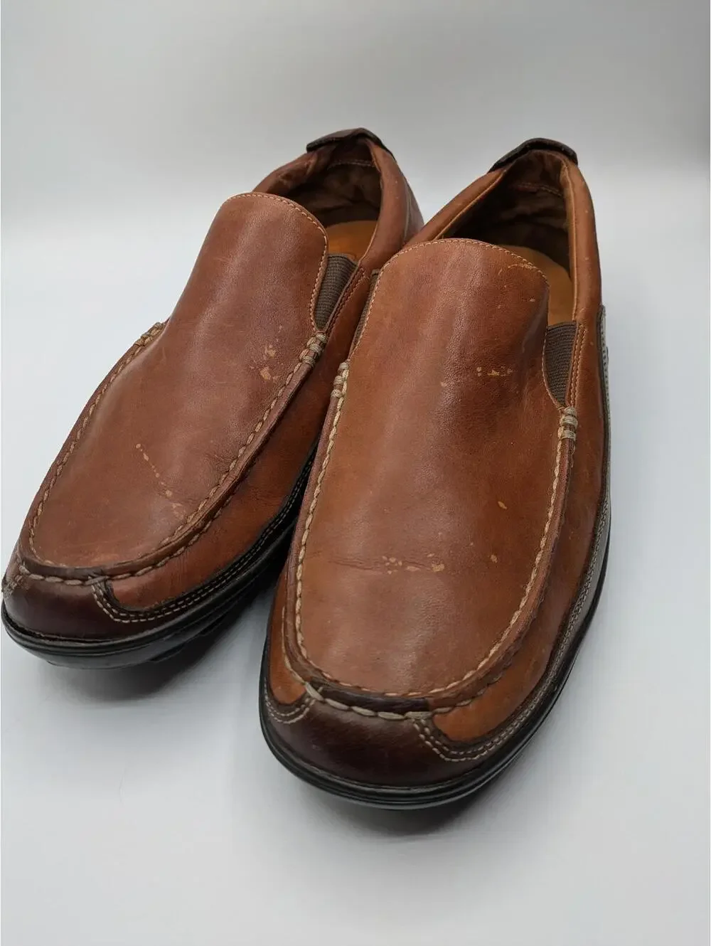 Cole Haan Brown Leather Slip-On Shoes Loafers Mens Size 10